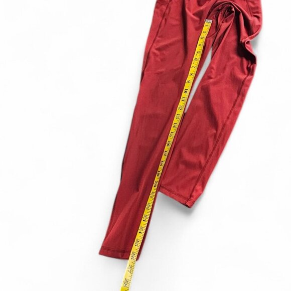 Buffbunny Womens Siren Leggings, Crossover Waist, V-Back, Red, Athletic, Size L - Picture 7 of 8